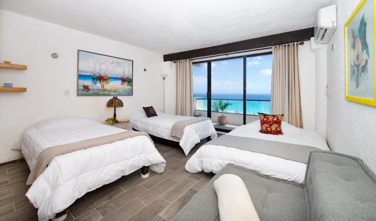 Cozy Ocean Front Penthouse At Marlin Beach Apartment Cancun Exterior photo